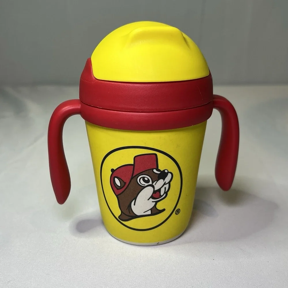 Buc-ees 2 Handled Child's Sippy Cup With Straw Buc-ee Travel Cup Handles Toddler